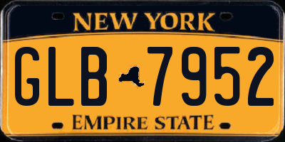 NY license plate GLB7952