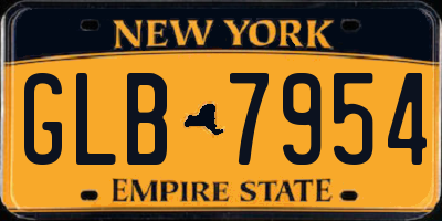 NY license plate GLB7954