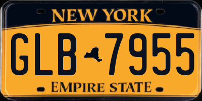 NY license plate GLB7955