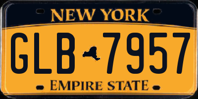 NY license plate GLB7957