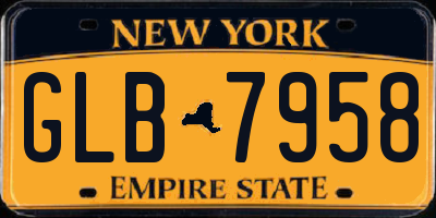 NY license plate GLB7958
