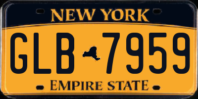 NY license plate GLB7959