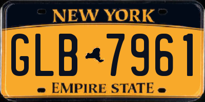 NY license plate GLB7961