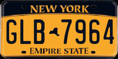 NY license plate GLB7964