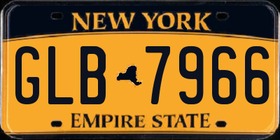 NY license plate GLB7966