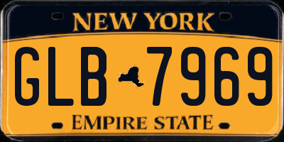 NY license plate GLB7969
