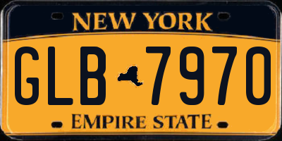 NY license plate GLB7970