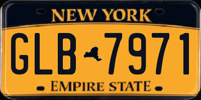 NY license plate GLB7971