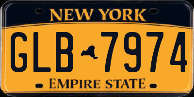 NY license plate GLB7974