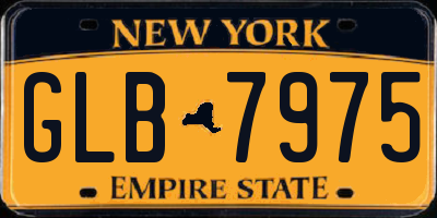 NY license plate GLB7975