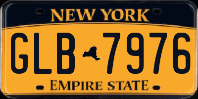 NY license plate GLB7976