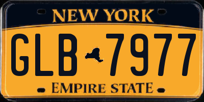NY license plate GLB7977