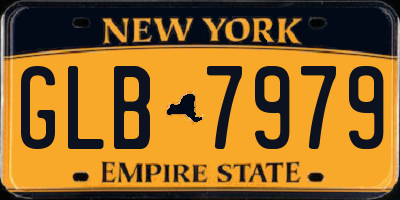 NY license plate GLB7979