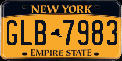 NY license plate GLB7983