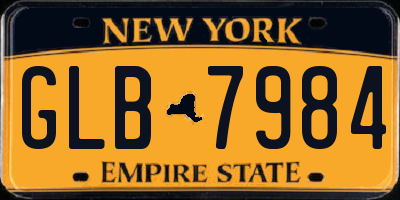 NY license plate GLB7984