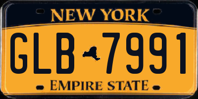 NY license plate GLB7991
