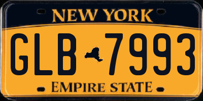 NY license plate GLB7993
