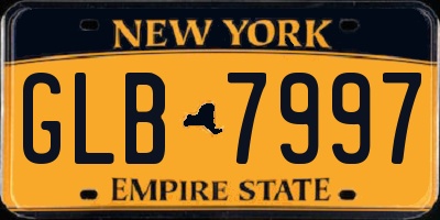 NY license plate GLB7997