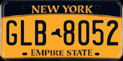 NY license plate GLB8052
