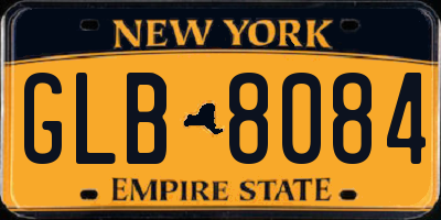NY license plate GLB8084