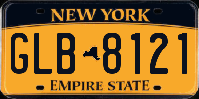 NY license plate GLB8121