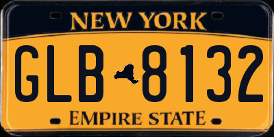 NY license plate GLB8132