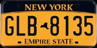 NY license plate GLB8135