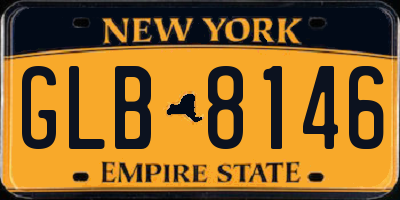 NY license plate GLB8146