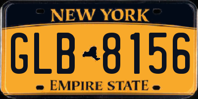 NY license plate GLB8156