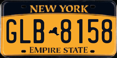 NY license plate GLB8158
