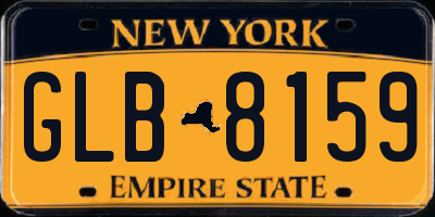 NY license plate GLB8159
