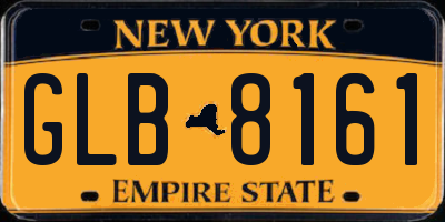 NY license plate GLB8161