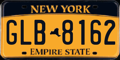 NY license plate GLB8162
