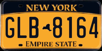 NY license plate GLB8164