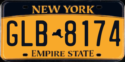 NY license plate GLB8174
