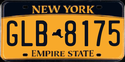 NY license plate GLB8175