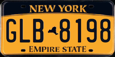NY license plate GLB8198
