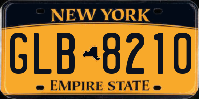 NY license plate GLB8210