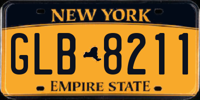NY license plate GLB8211