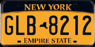 NY license plate GLB8212