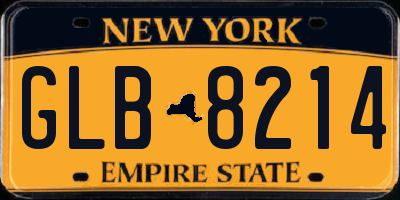 NY license plate GLB8214