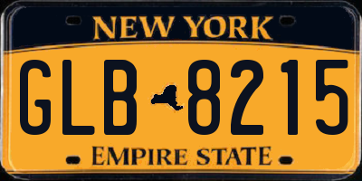NY license plate GLB8215