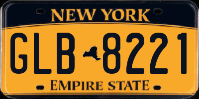 NY license plate GLB8221