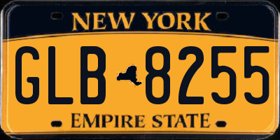 NY license plate GLB8255
