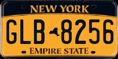 NY license plate GLB8256