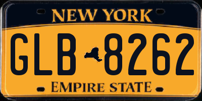 NY license plate GLB8262
