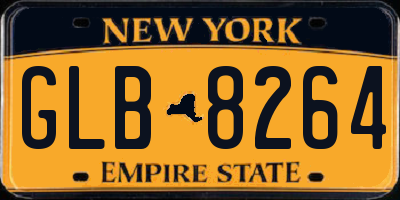 NY license plate GLB8264