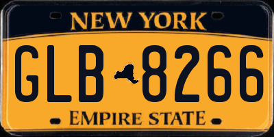 NY license plate GLB8266