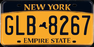NY license plate GLB8267