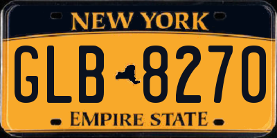 NY license plate GLB8270